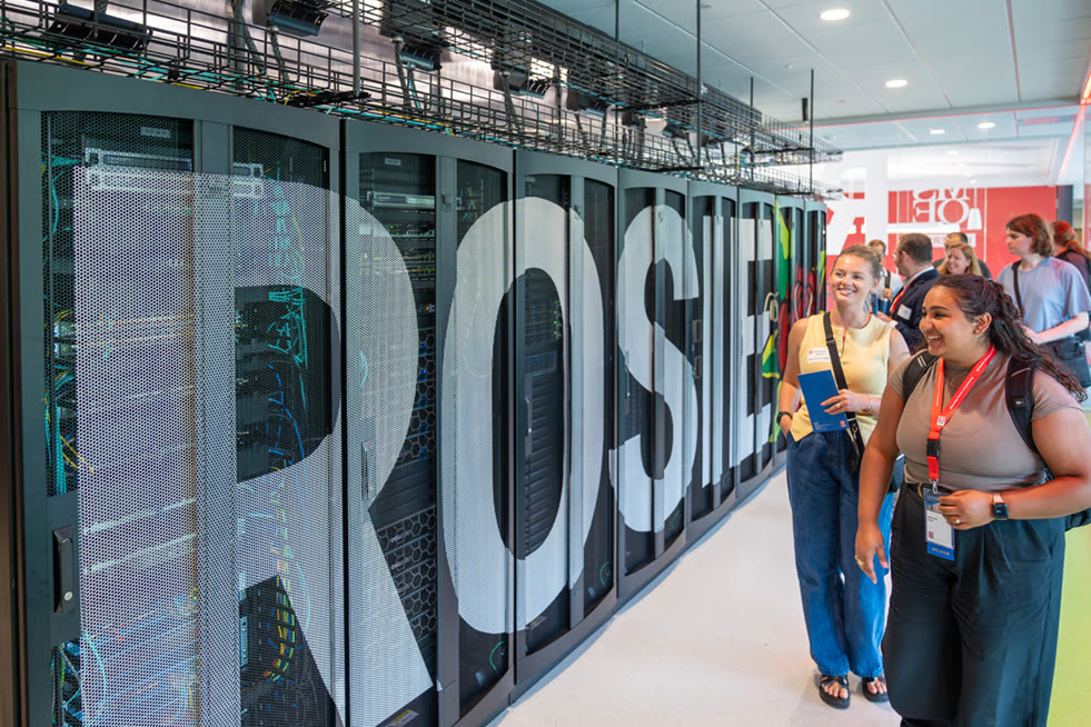 Students tour ROSIE, MSOE's supercomputer.